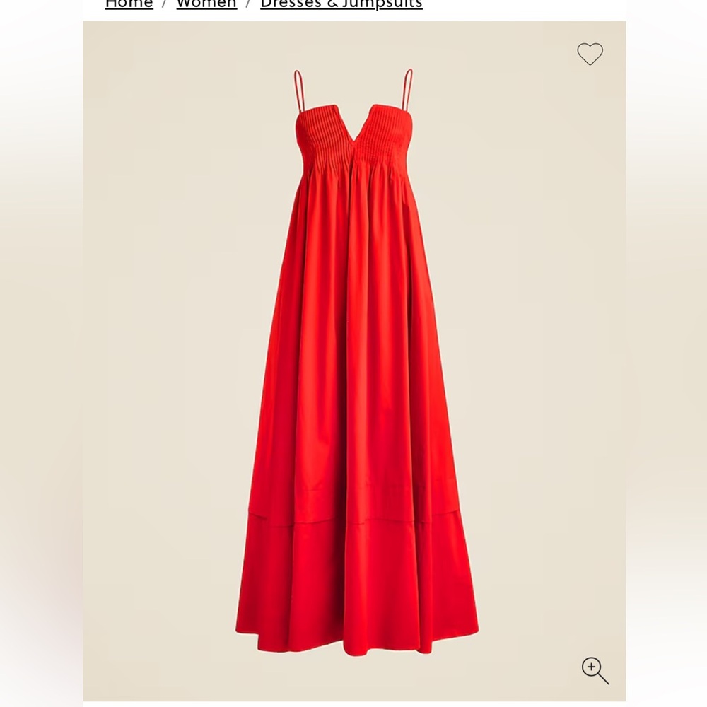 Brand NEW! Red Strapless J. Crew maxi dress. Never Worn!